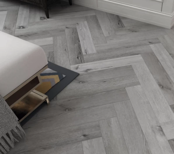 Atlantis Grey SPC Herringbone