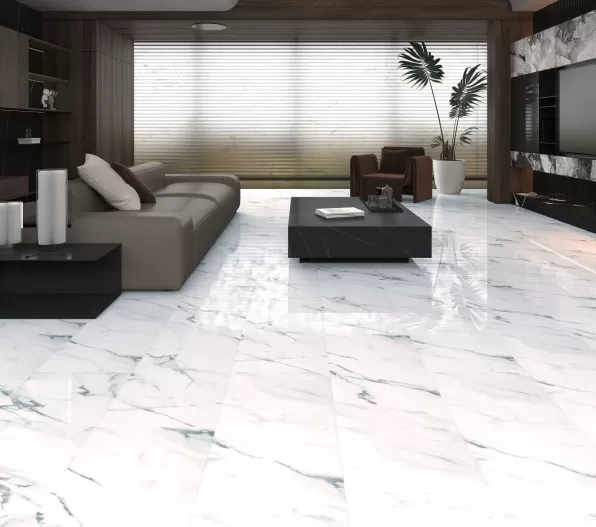 High Gloss Tile Carrera White 8mm
