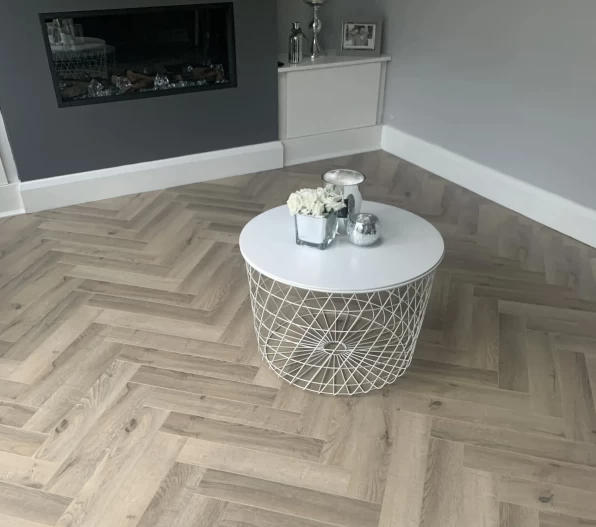 Greige Oak Herringbone 12mm