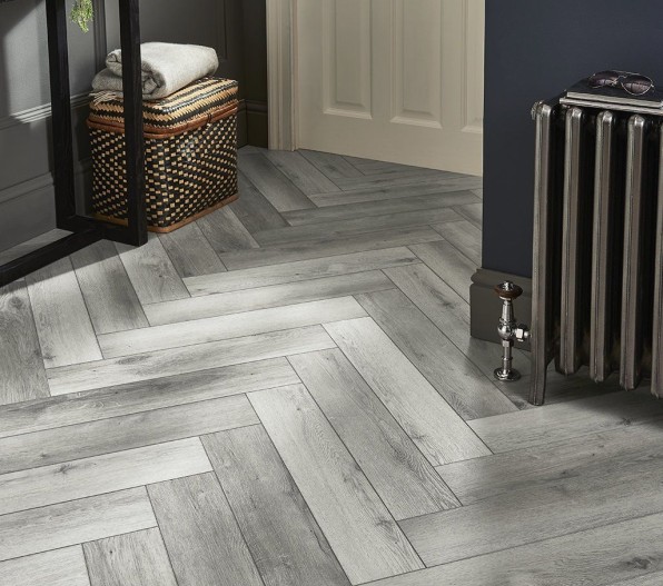 Boulder Grey SPC Herringbone