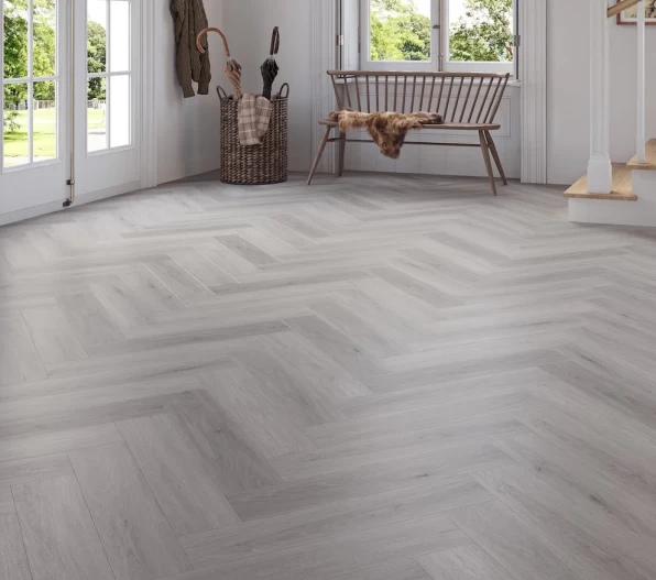 Atlantis Grey SPC Herringbone