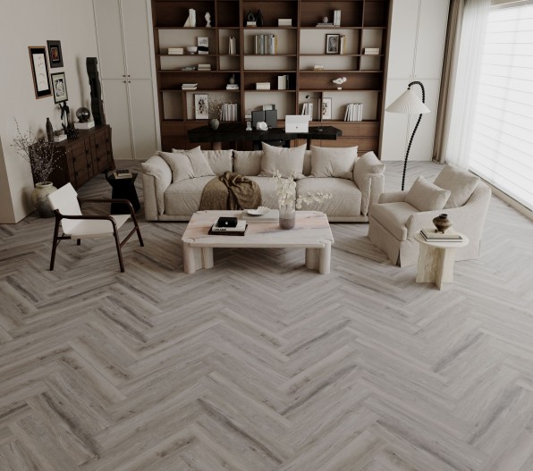 Vintage Grey Oak Herringbone 12mm