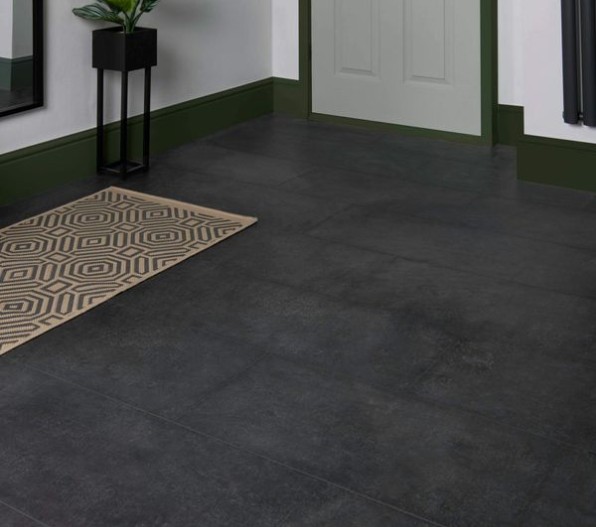Black Charcoal Slate SPC Tile