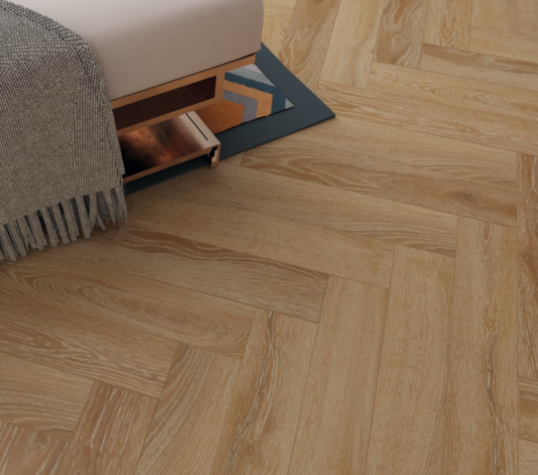 Honey Oak SPC Herringbone